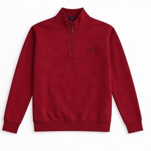 Polo Burgundy 1/4 zip sweater